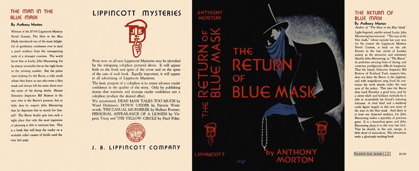 Item #2433 Return of Blue Mask, The. Anthony Morton