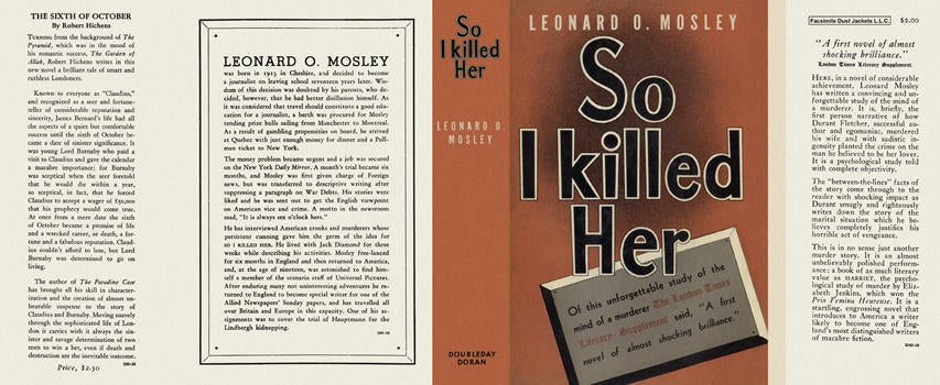 Item #2435 So I Killed Her. Leonard O. Mosley.