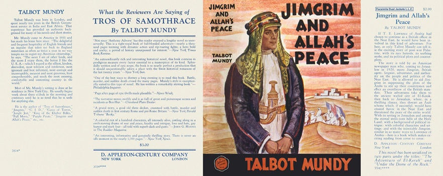 Item #2439 Jimgrim and Allah's Peace. Talbot Mundy