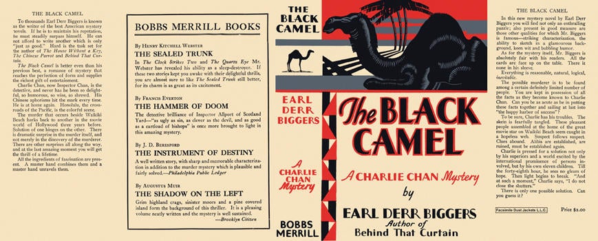 Item #244 Black Camel, The. Earl Derr Biggers