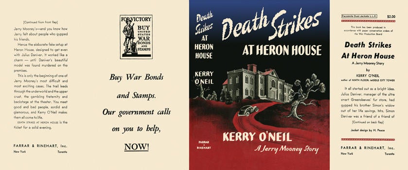 Item #2457 Death Strikes at Heron House. Kerry O'Neil.