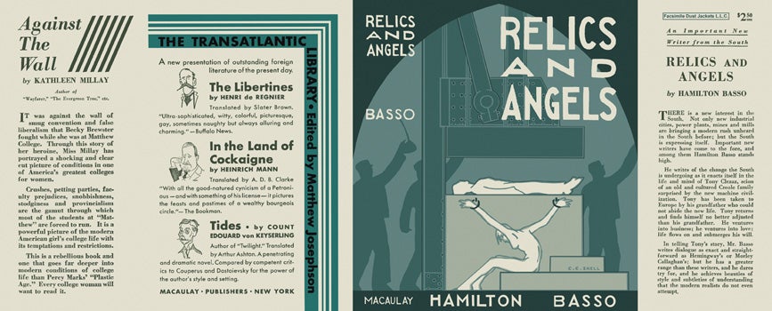 Item #24595 Relics and Angels. Hamilton Basso