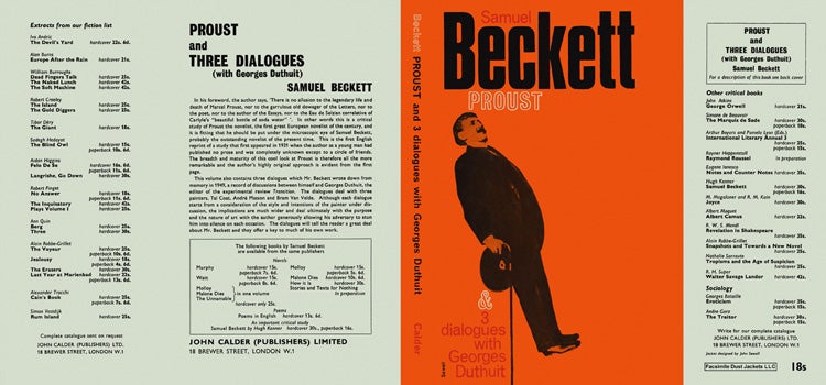 Item #24625 Proust and Three Dialogues with Georges Duthuit. Samuel Beckett