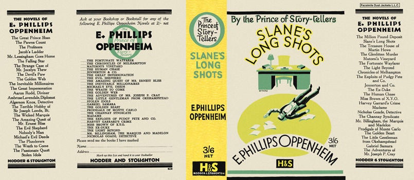 Item #2474 Slane's Long Shots. E. Phillips Oppenheim