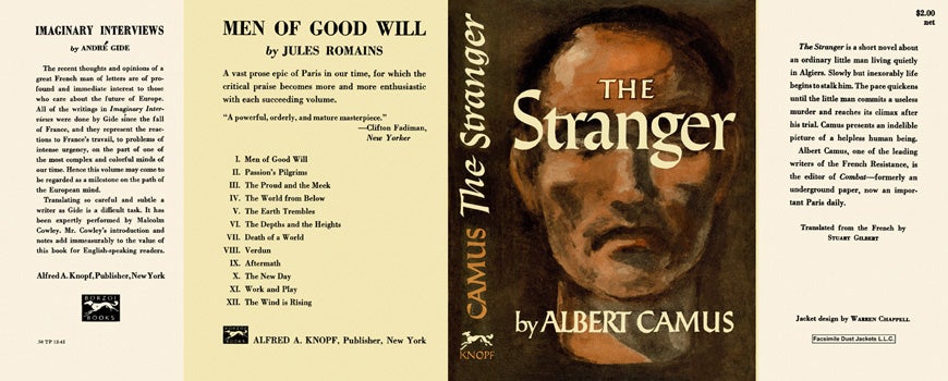 Item #24855 Stranger, The. Albert Camus