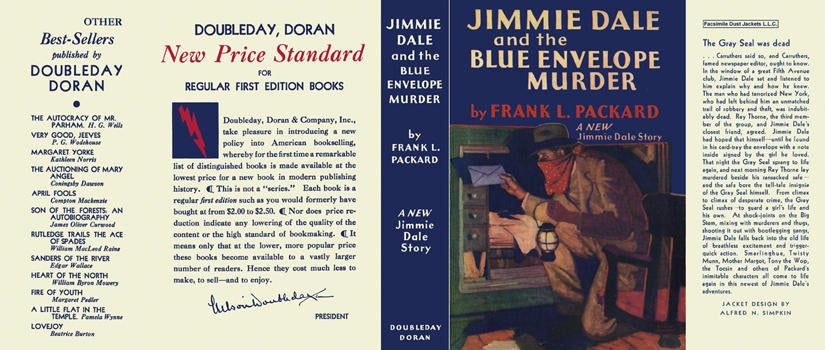 Item #2491 Jimmie Dale and the Blue Envelope Murder. Frank L. Packard.