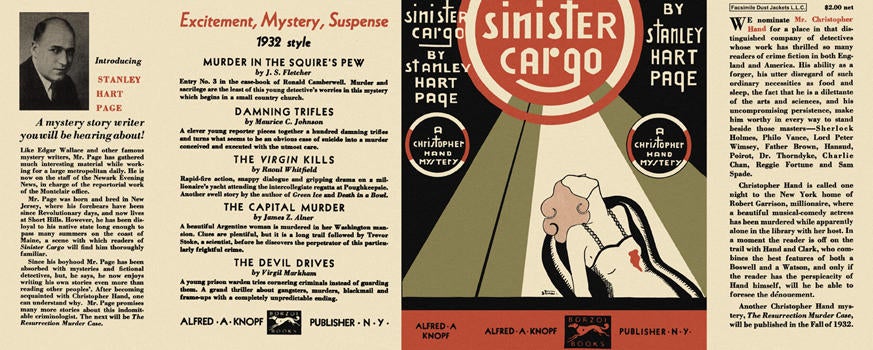 Item #2501 Sinister Cargo. Stanley Hart Page