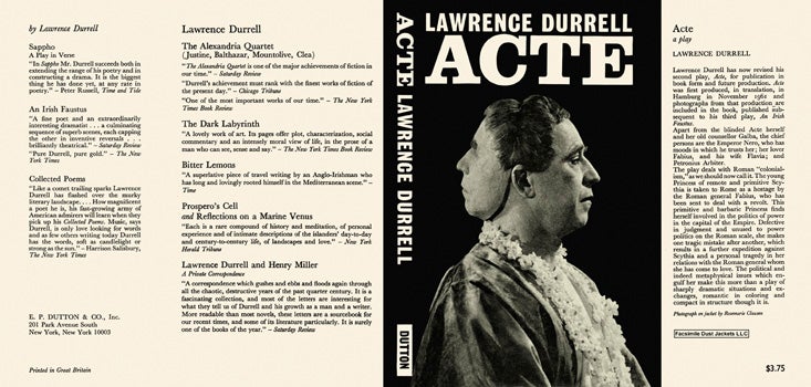 Item #25127 Acte. Lawrence Durrell