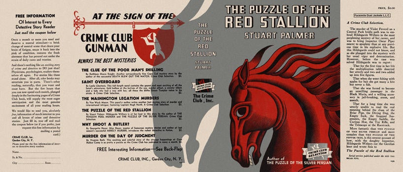 Item #2513 Puzzle of the Red Stallion, The. Stuart Palmer.