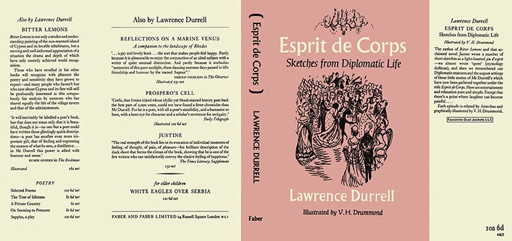 Item #25130 Esprit de Corps, Sketches from Diplomatic Life. Lawrence Durrell, V. H. Drummond