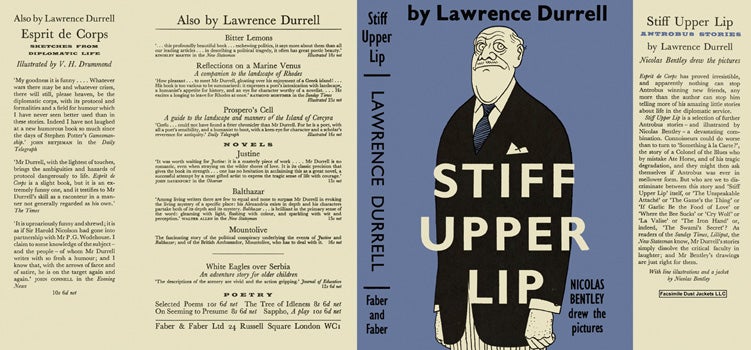 Item #25131 Stiff Upper Lip. Lawrence Durrell, Nicolas Bentley.