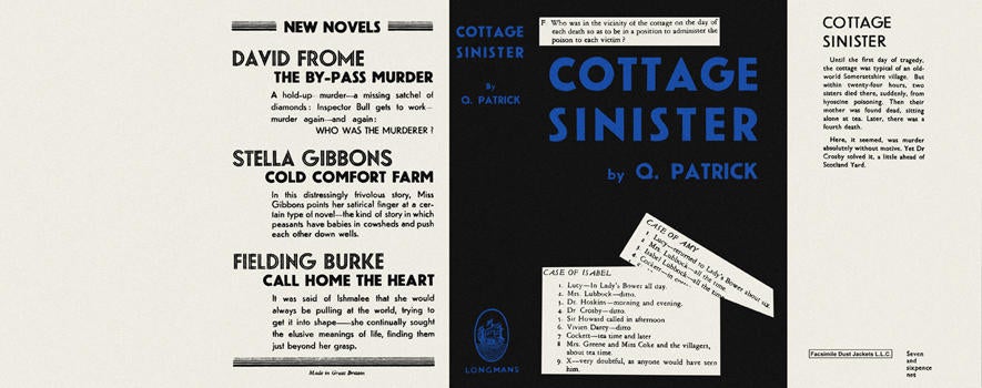 Item #2515 Cottage Sinister. Q. Patrick.