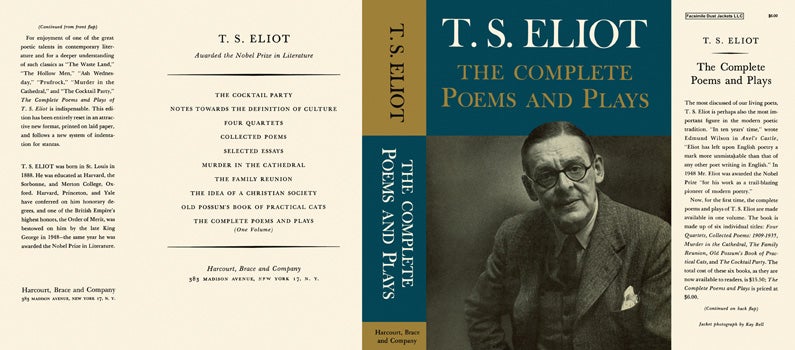 Item #25159 Complete Poems and Plays, The. T. S. Eliot