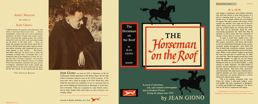 Item #25371 Horseman on the Roof, The. Jean Giono
