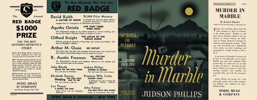 Item #2545 Murder in Marble. Judson Philips