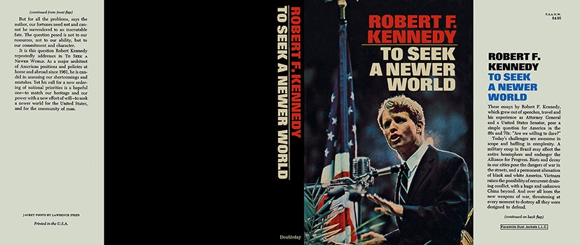 Item #25698 To Seek a Newer World. Robert F. Kennedy