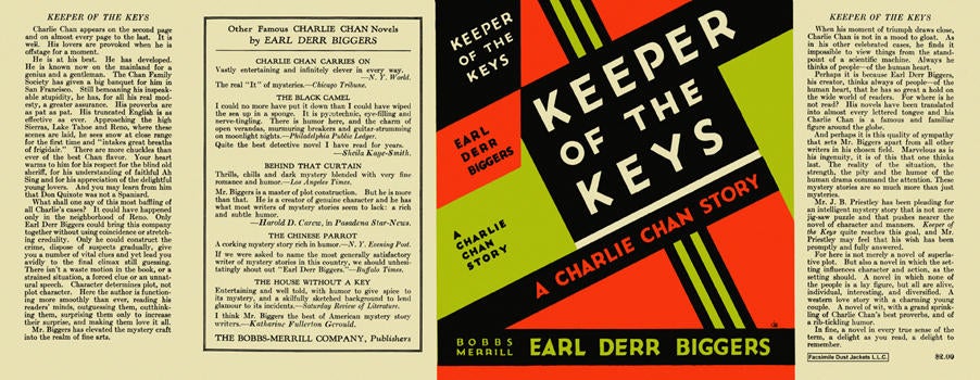 Item #257 Keeper of the Keys. Earl Derr Biggers