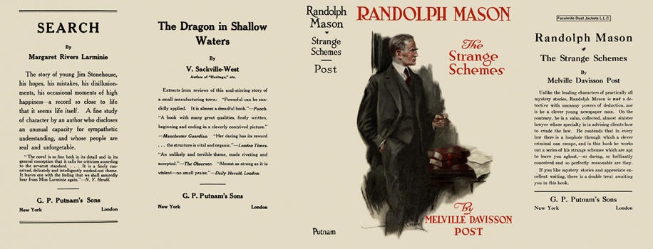 Item #2578 Randolph Mason, The Strange Schemes. Melville Davisson Post.