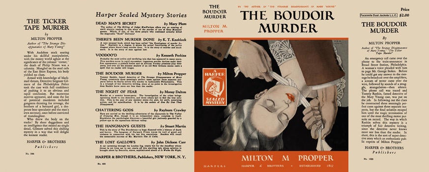 Item #2590 Boudoir Murder, The. Milton Propper