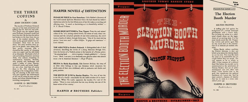 Item #2592 Election Booth Murder, The. Milton Propper
