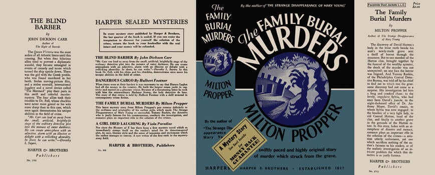 Item #2593 Family Burial Murders, The. Milton Propper