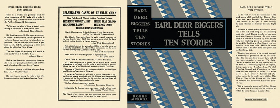 Item #260 Earl Derr Biggers Tells Ten Stories. Earl Derr Biggers