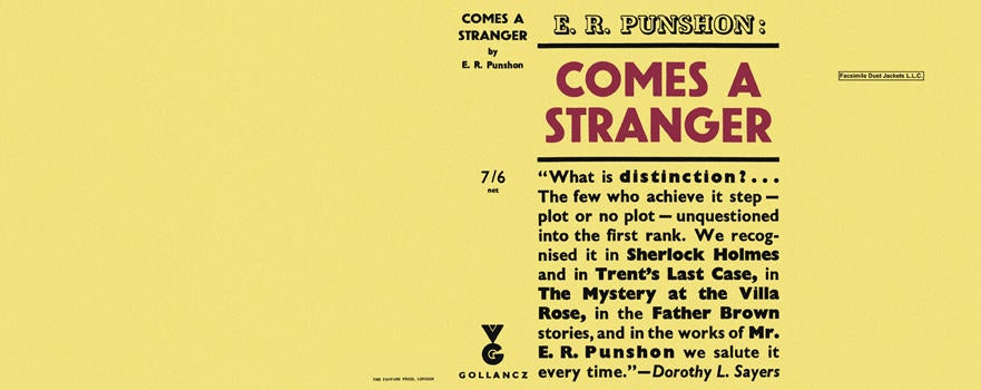 Item #2603 Comes a Stranger. E. R. Punshon.