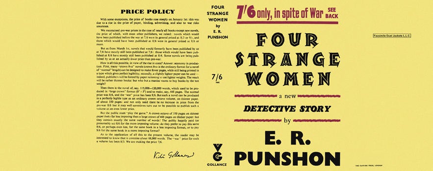 Item #2608 Four Strange Women. E. R. Punshon.