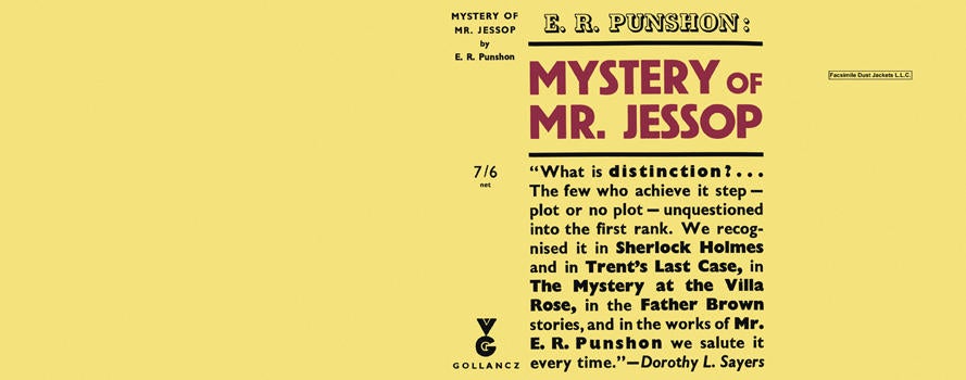 Item #2610 Mystery of Mr. Jessop. E. R. Punshon.