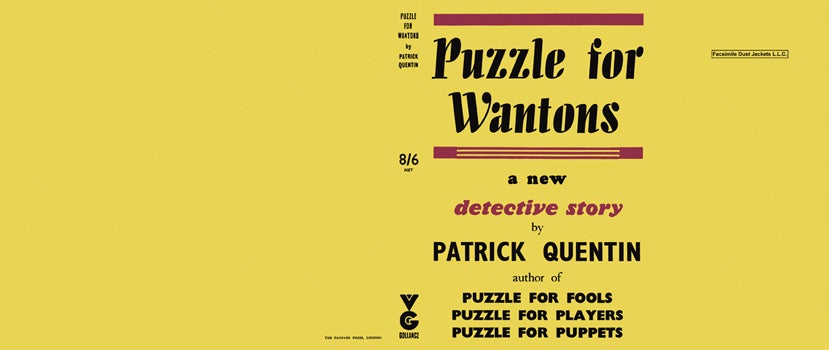 Item #26208 Puzzle for Wantons. Patrick Quentin