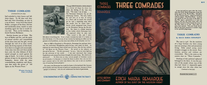 Item #26264 Three Comrades. Erich Maria Remarque.