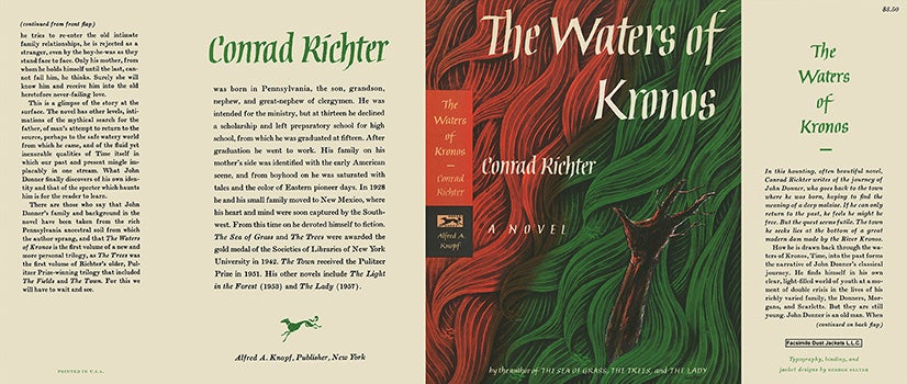 Item #26287 Waters of Kronos, The. Conrad Richter.