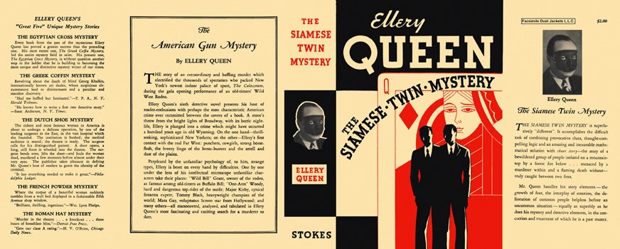 Item #2639 Siamese Twin Mystery, The. Ellery Queen.