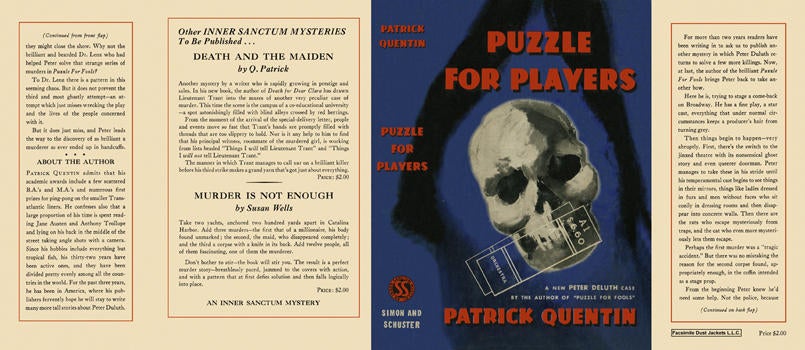 Item #2647 Puzzle for Players. Patrick Quentin