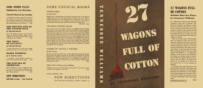 Item #26706 27 Wagons Full of Cotton and Other One-Act Plays. Tennessee Williams.