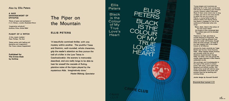 Item #26873 Black Is the Colour of My True Love's Heart. Ellis Peters