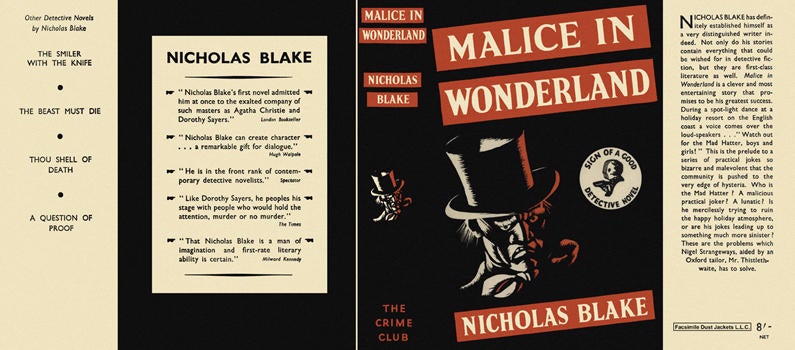 Item #271 Malice in Wonderland. Nicholas Blake