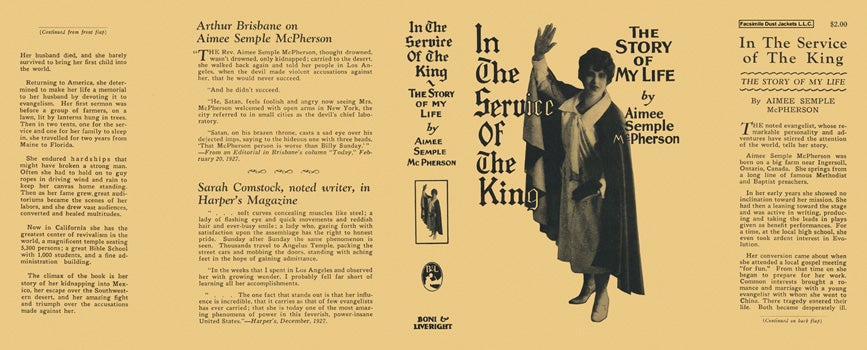 Item #27114 In the Service of the King, The Story of My Life. Aimee Semple McPherson