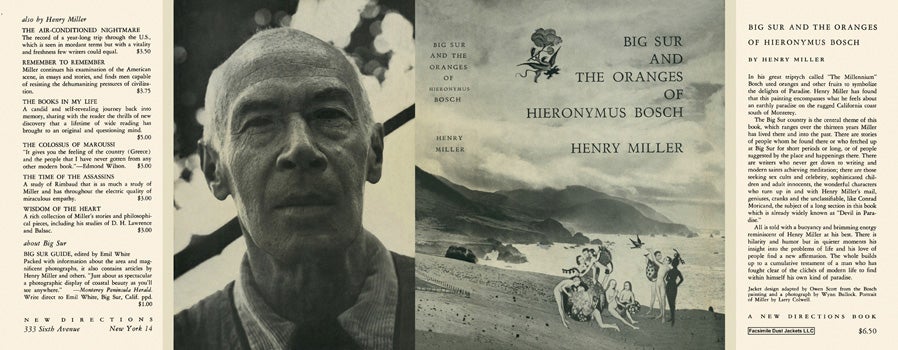 Item #27116 Big Sur and the Oranges of Hieronymus Bosch. Henry Miller.