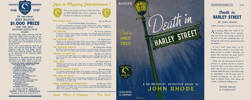 Item #2719 Death in Harley Street. John Rhode
