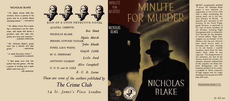 Item #272 Minute for Murder. Nicholas Blake