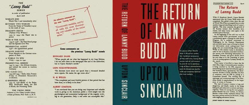 Item #27235 Return of Lanny Budd, The. Upton Sinclair.