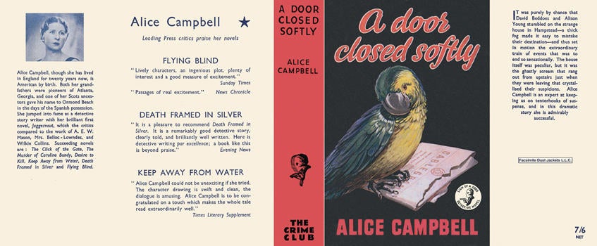 Item #27308 Door Closed Softly, A. Alice Campbell.