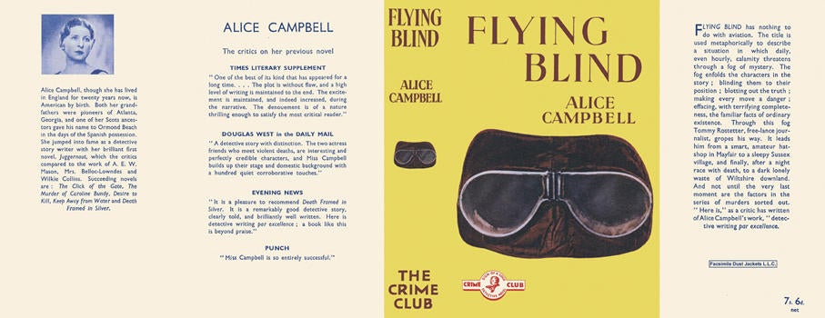 Item #27309 Flying Blind. Alice Campbell