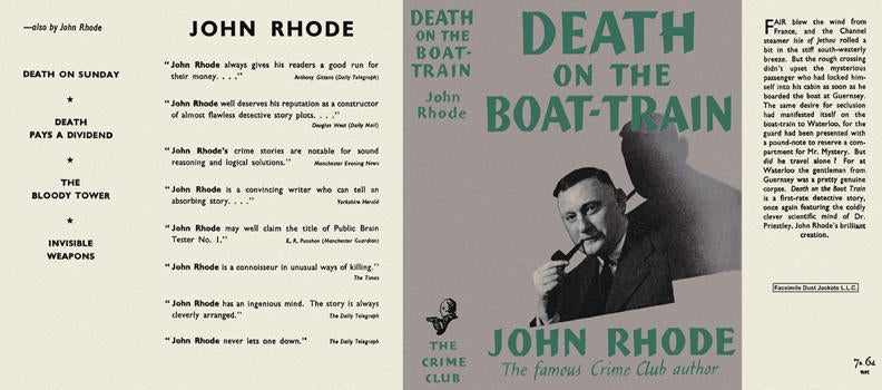 Item #2731 Death on the Boat-Train. John Rhode.