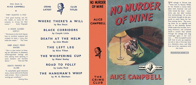 Item #27311 No Murder of Mine. Alice Campbell.