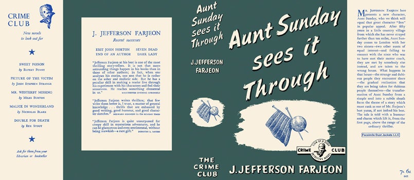 Item #27324 Aunt Sunday Sees It Through. J. Jefferson Farjeon.