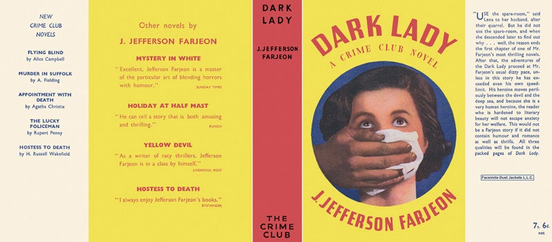Item #27326 Dark Lady. J. Jefferson Farjeon.