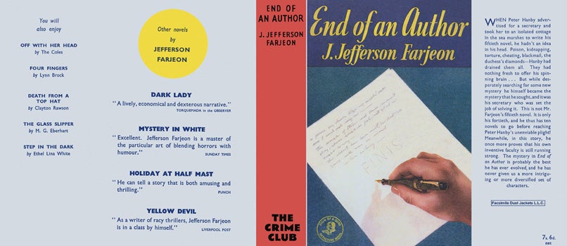 Item #27328 End of an Author. J. Jefferson Farjeon