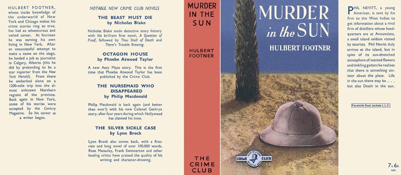 Item #27342 Murder in the Sun. Hulbert Footner.